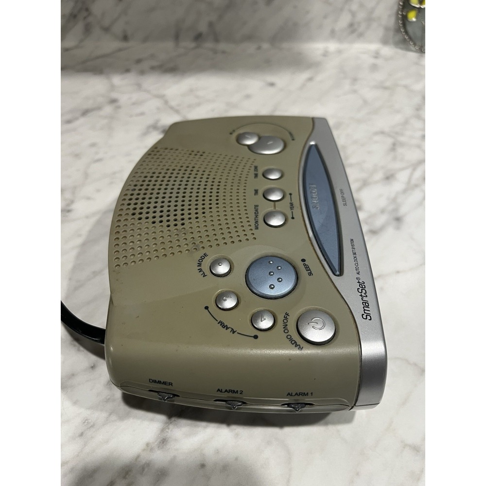 Emerson CKS1850 Research SmartSet AM-FM 2-Alarm Clock Radio Blue LED TESTED - Picture 4 of 6